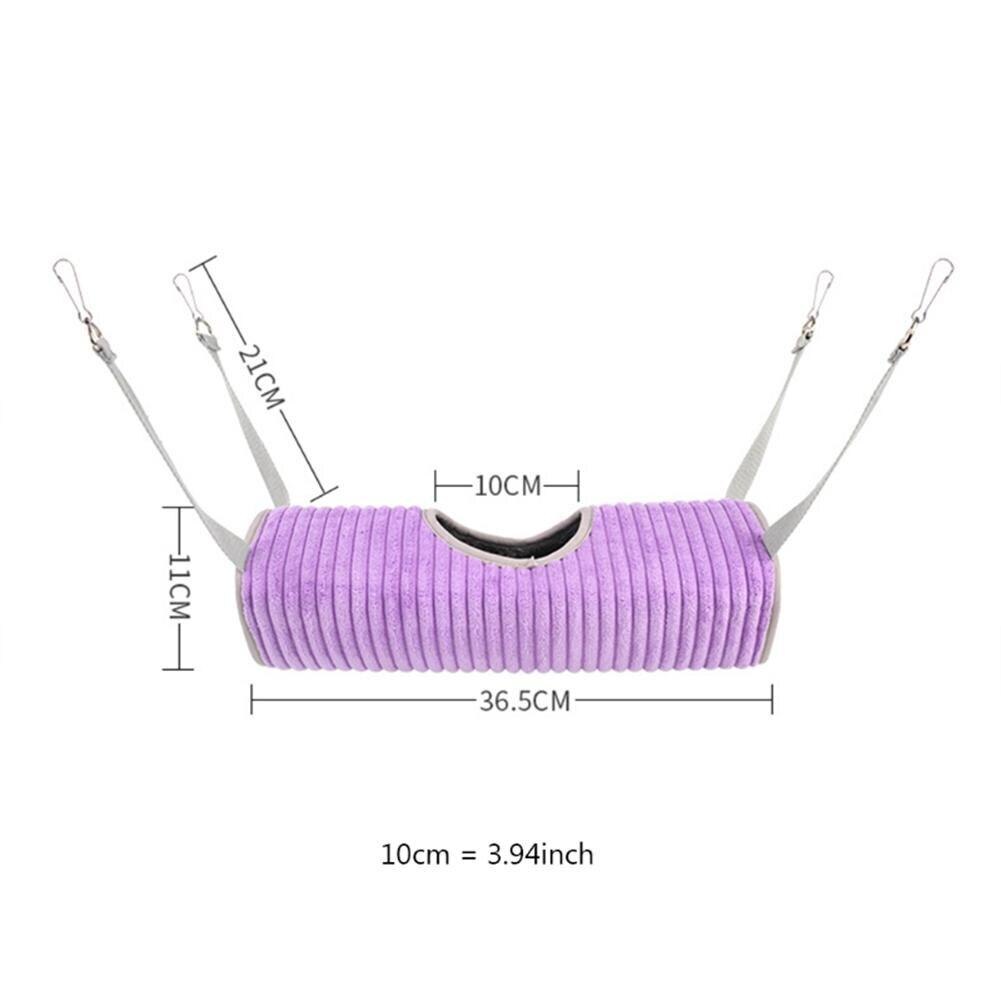 1PC Winter Warm Hamster Tunnel Hammock for Small Animals Sugar Glider Tube Swing Bed Nest Sleeping Bed Rat Ferret Toy Cage