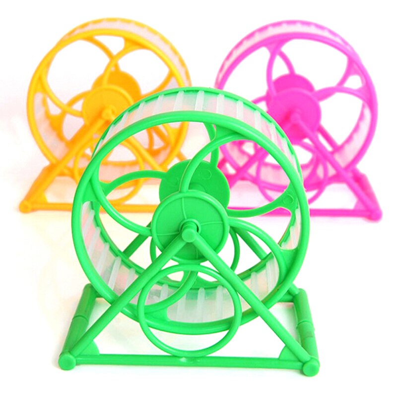 Hamster Exercise Wheel Assembled Plastic Small Pets Running Wheels Cage Toys For Sized Small Pet Hamsters Gerbil Mice Guinea Pig