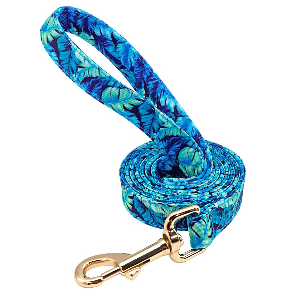 150cm Printed Dog Leash Nylon Pet Puppy Walking Leash Lead Running Training Leashes Rope For Small Medium Large Dogs 150cm