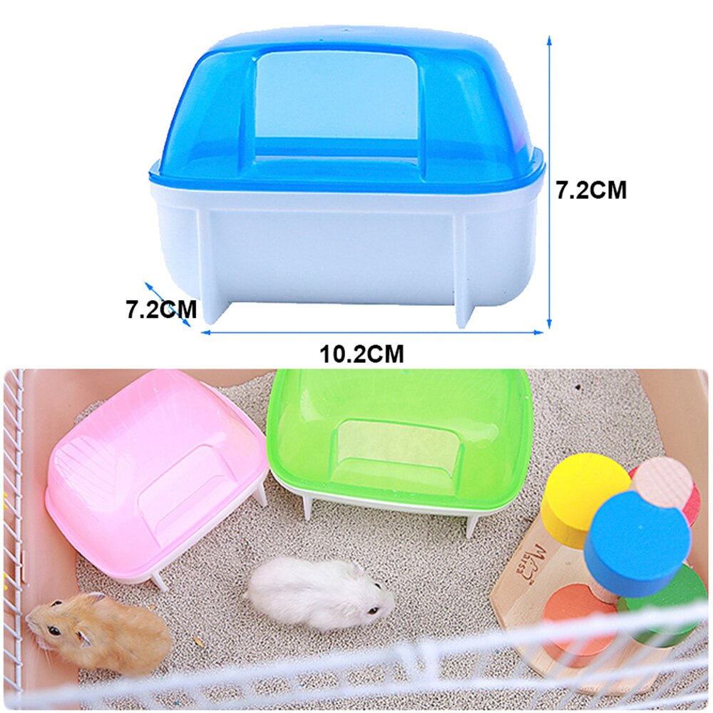 Small Pets Sand Bath Box Hamster Shower Sand Bathtub Rat Hamster Hideout Sand Bath Container For Lemming Chinchilla Gerbil