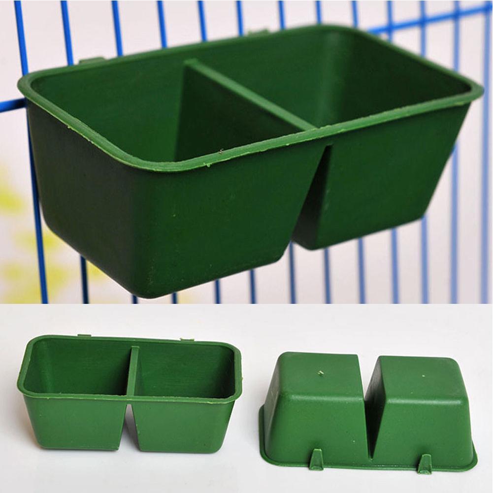 Double Bowl Birds Feeding Trough Water And Foods Feeding Cups For Bird Pigeons Parrot Cup Feeding For Pet Cage Decoration