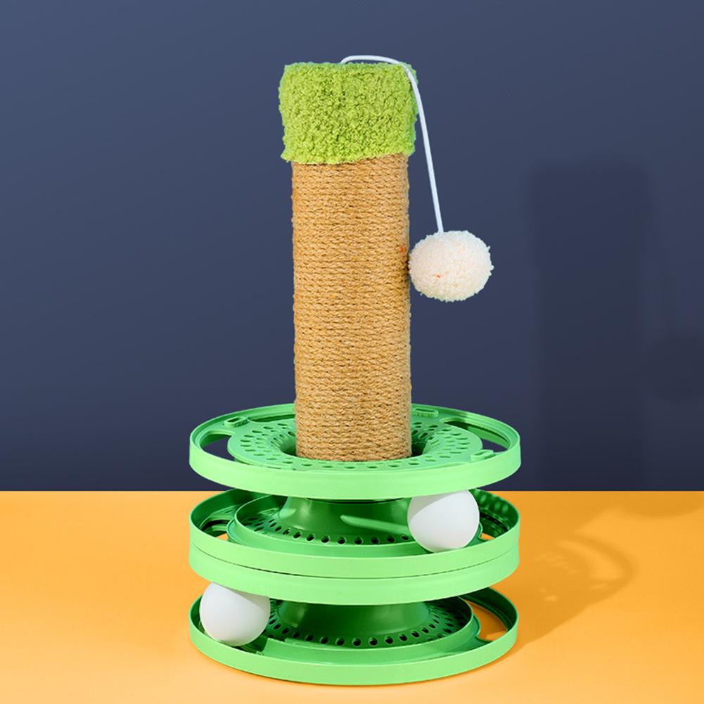 Cat Turntable Tracks Toy Multistory Tower Interactive Magic Glowing Balls Cats Indoor Chasing Exercising Game Funny Puzzle Toys