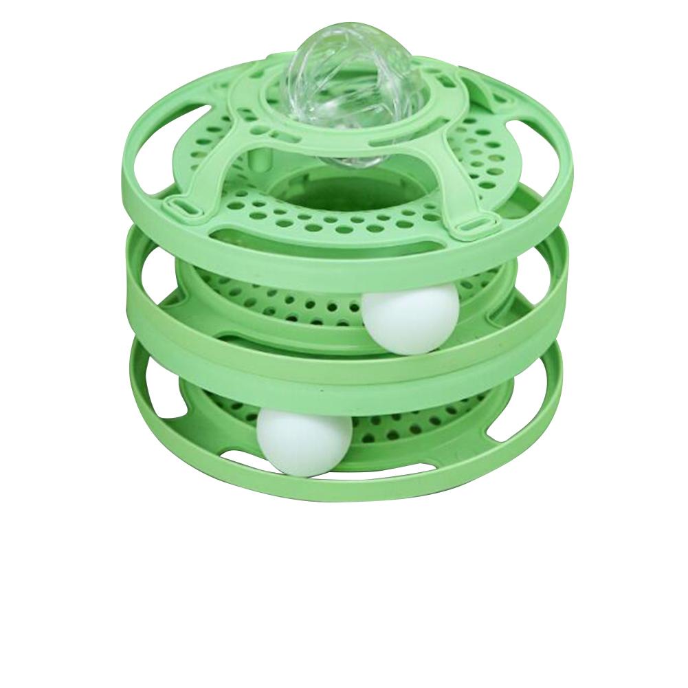Cat Turntable Tracks Toy Multistory Tower Interactive Magic Glowing Balls Cats Indoor Chasing Exercising Game Funny Puzzle Toys