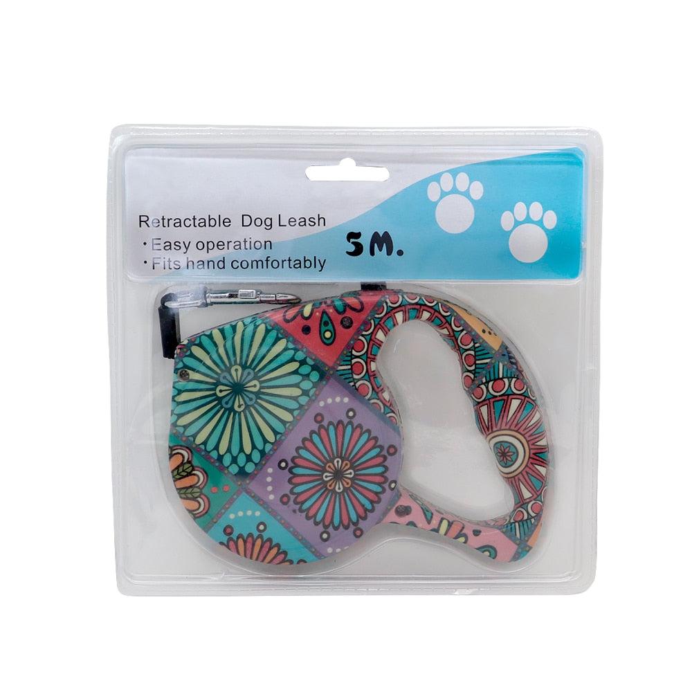 5m Retractable Dog Leash Automatic Nylon Dog Puppy Traction Rope Belt Extending Dog Lead for Small Medium Large Dogs