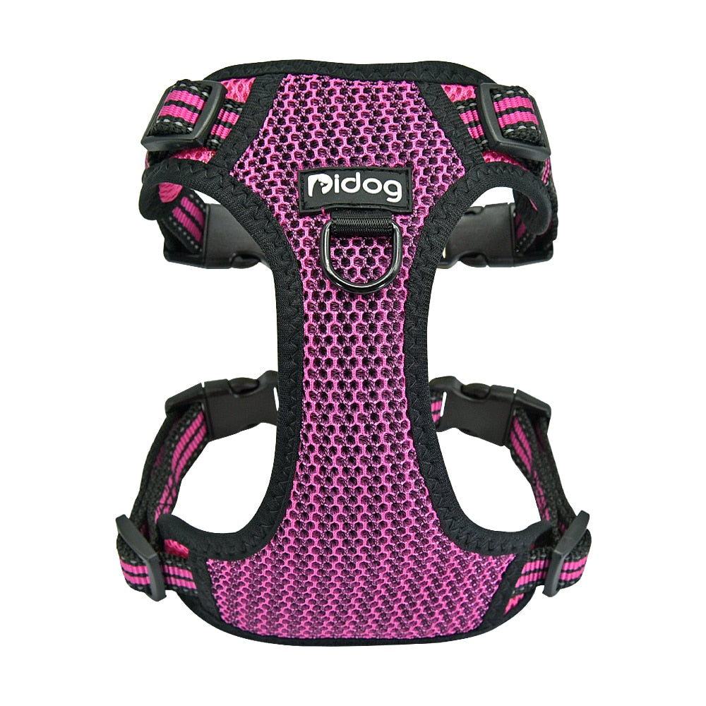 Nylon Dog Harness Reflective Bull Dog Harness Step In No Pull Pet Pug Harnesses Adjustable for Small Medium Dogs Pitbull Puppy