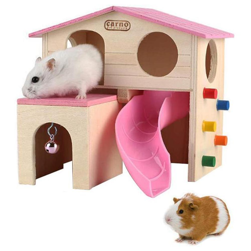 Wooden Pet Fun House Hamster Golden Hamsters Sleeping Nest House Pet Supplies