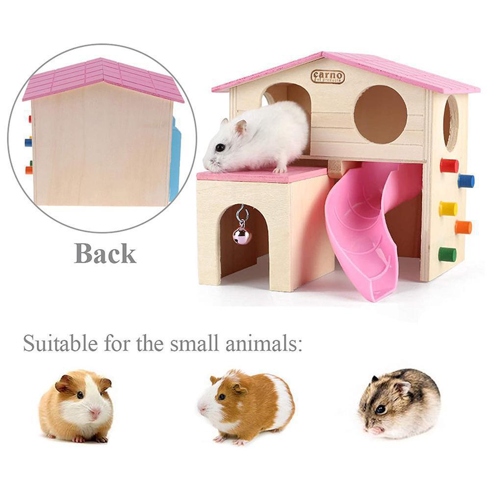 Wooden Pet Fun House Hamster Golden Hamsters Sleeping Nest House Pet Supplies