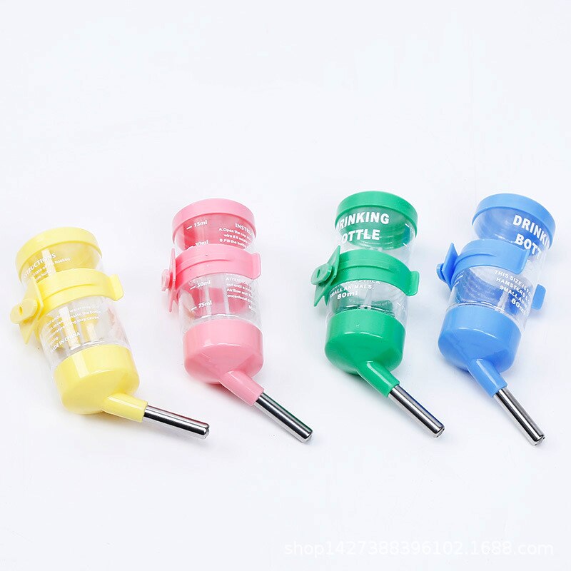 Hamster Drinker Pet Water Bottle Hanging Dispenser Feeder No Drip Chew Proof For Puppy Cat Rabbit Guinea Pig Small Animals