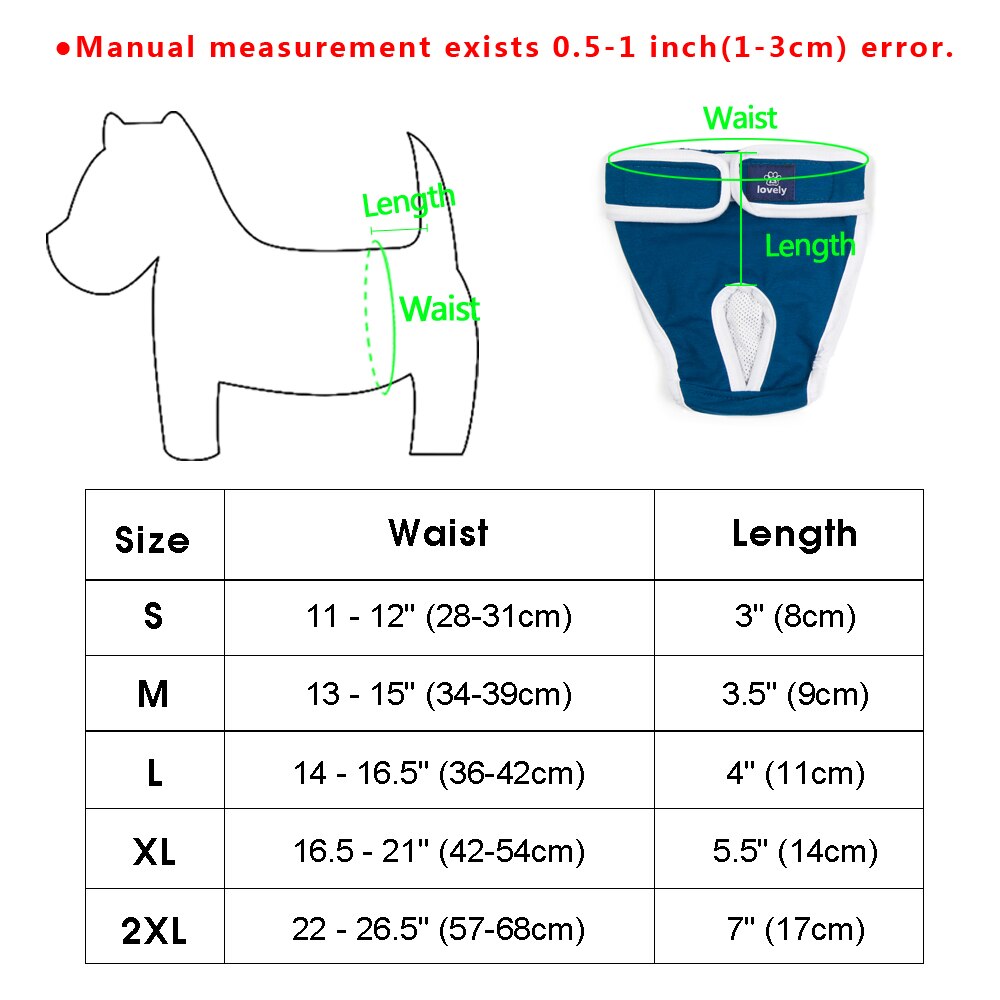 Dog Diapers Physiological Pant Washable Doggie Diapers for Female Dog Shorts Soft Girl Dogs Pants Pet Underwear Sanitary Panties
