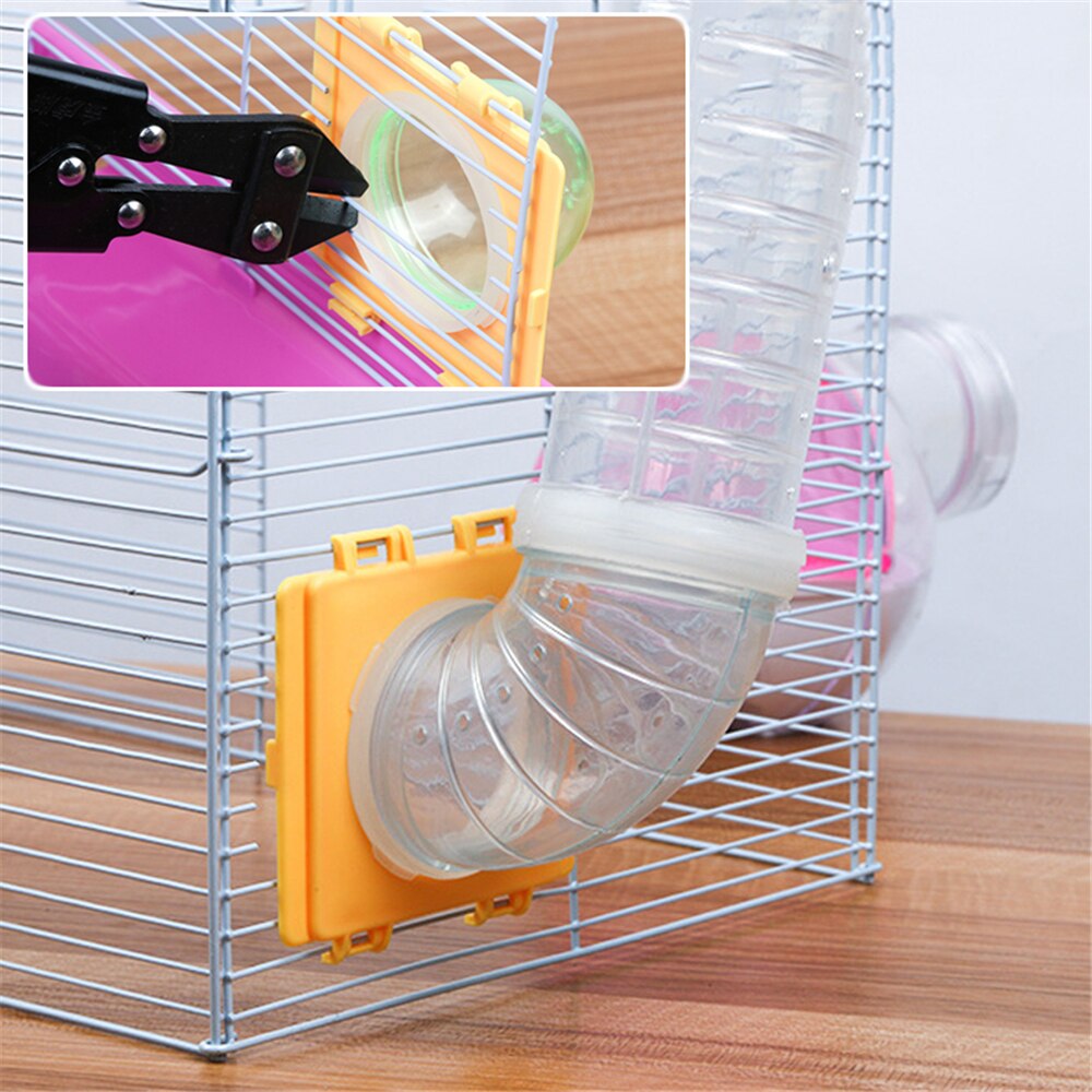 Hamster Tunnel Tube Part Transparent Curved Straight Tunnel Pipe DIY Small Pet Cage External Sports Tunnel Toy For Mouse Rat