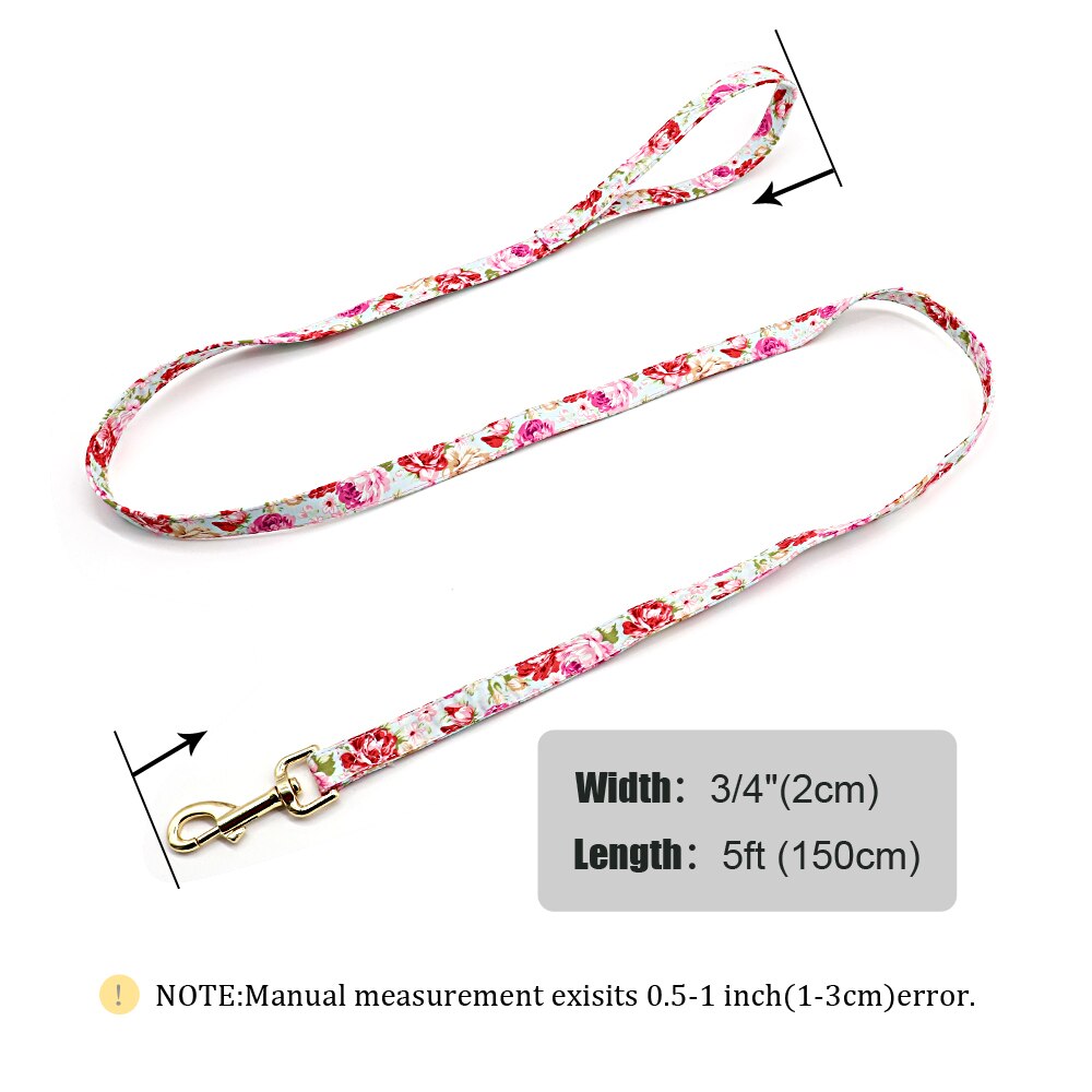 150cm Printed Dog Leash Nylon Pet Puppy Walking Leash Lead Running Training Leashes Rope For Small Medium Large Dogs 150cm