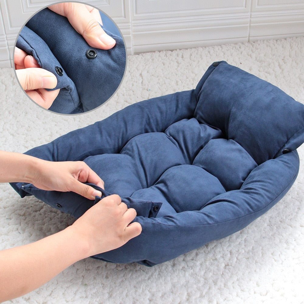 Soft Warm Dog Bed Sofa Winter Pet Sleeping Bed Mat 3 IN 1 Puppy Cat Nest Cushion for Small Medium Dogs Cats Kitten Pet Supplies