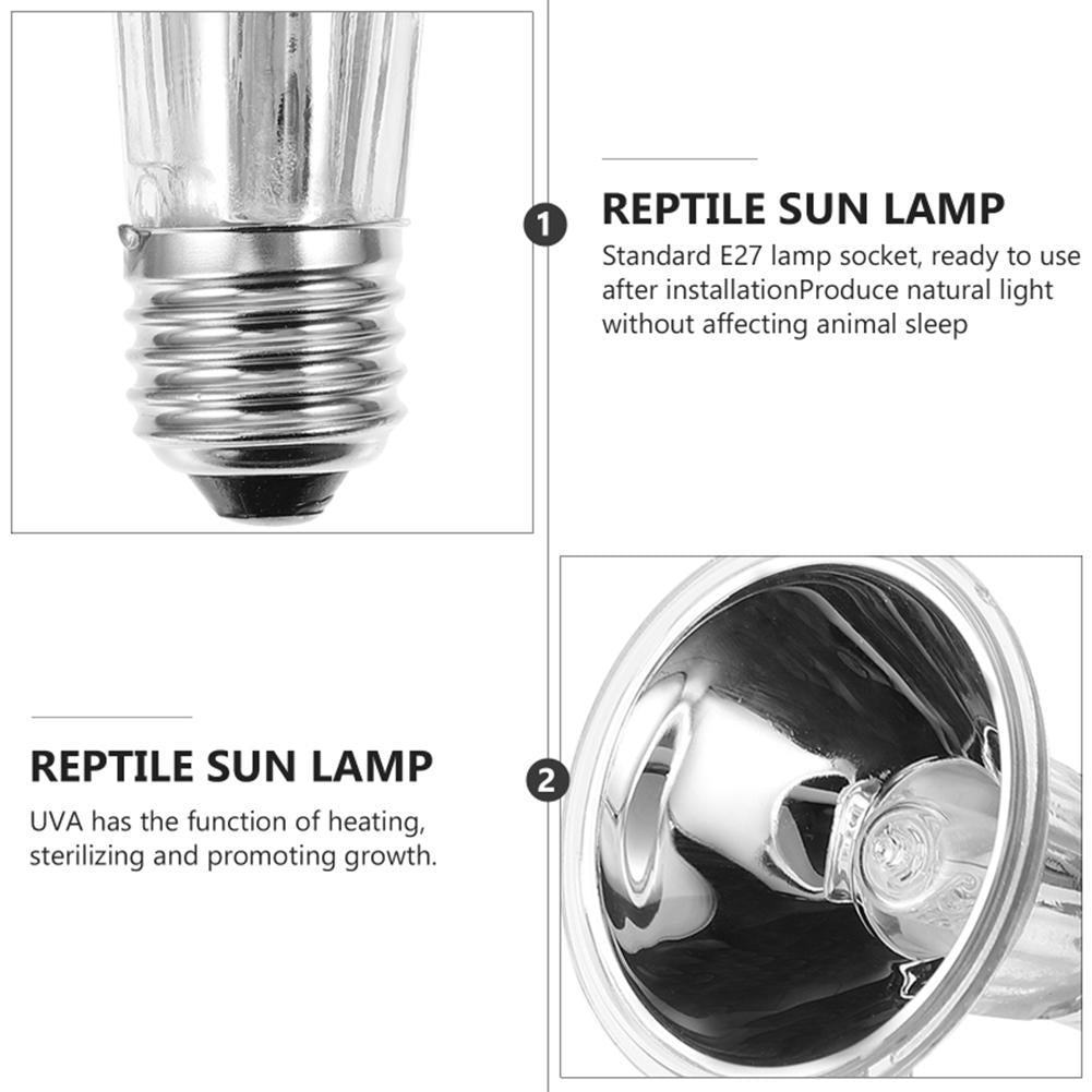 Reptile Lamp 25/50/75W UVA+UVB 3.0 Pet Heat Lamp Bulb Turtle Basking UV Light Bulbs Amphibians Lizards Temperature Controller