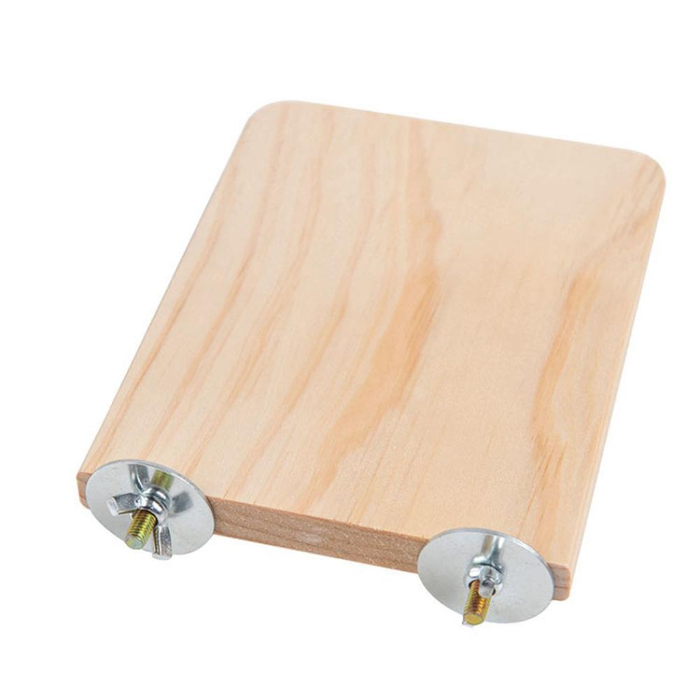 1pc Wooden Chinchilla Hamster Springboard Platform Squirrel Parrot Bird Standing Platform Wooden Pet Toy For Hamster Pet Parrot