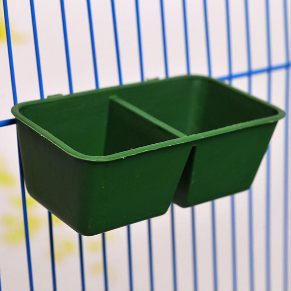 Double Bowl Birds Feeding Trough Water And Foods Feeding Cups For Bird Pigeons Parrot Cup Feeding For Pet Cage Decoration