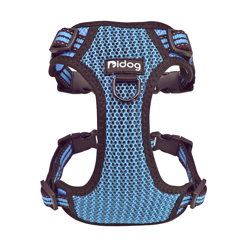 Nylon Dog Harness Reflective Bull Dog Harness Step In No Pull Pet Pug Harnesses Adjustable for Small Medium Dogs Pitbull Puppy