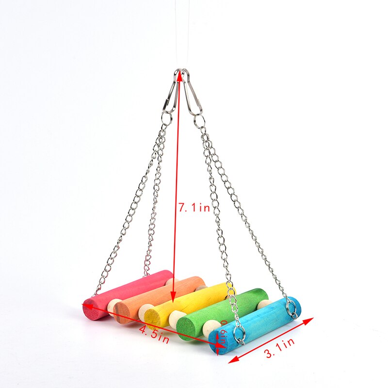 Parrot Toys Pet Bird Cage Swing Hammock Small Birds Chewing Toys for Parakeets Cockatiel Conures Finches Budgie Macaws Love Bird