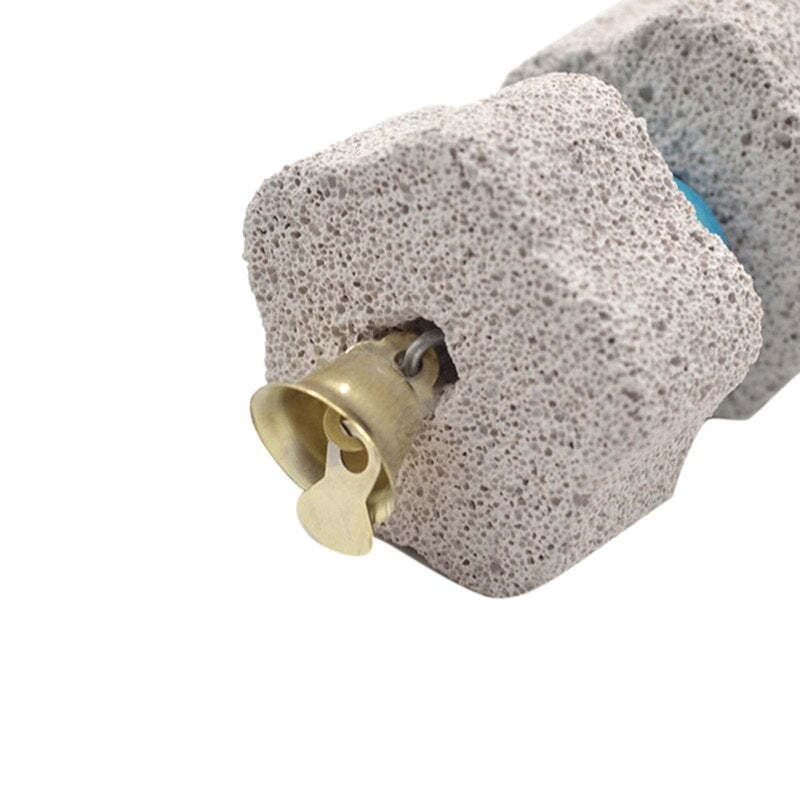 Parrot Hanging Chewing Toy 1/2Pcs Parrots Minerals Stone Molar Beak Trimmer Calcium Stone With Bell For Cockatiel African Grey