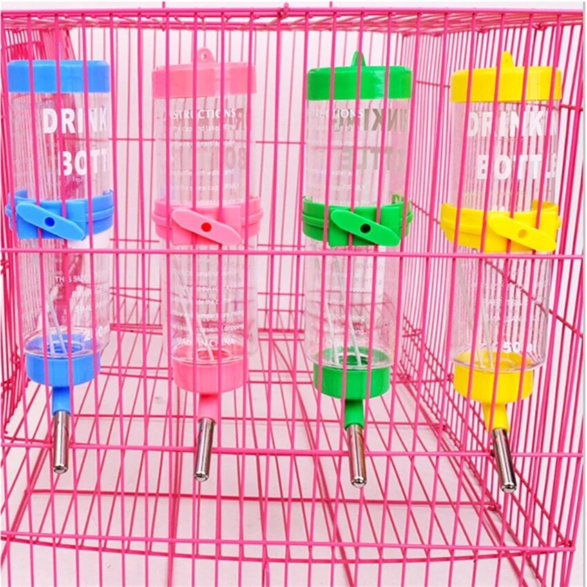 Hamster Drinker Pet Water Bottle Hanging Dispenser Feeder No Drip Chew Proof For Puppy Cat Rabbit Guinea Pig Small Animals