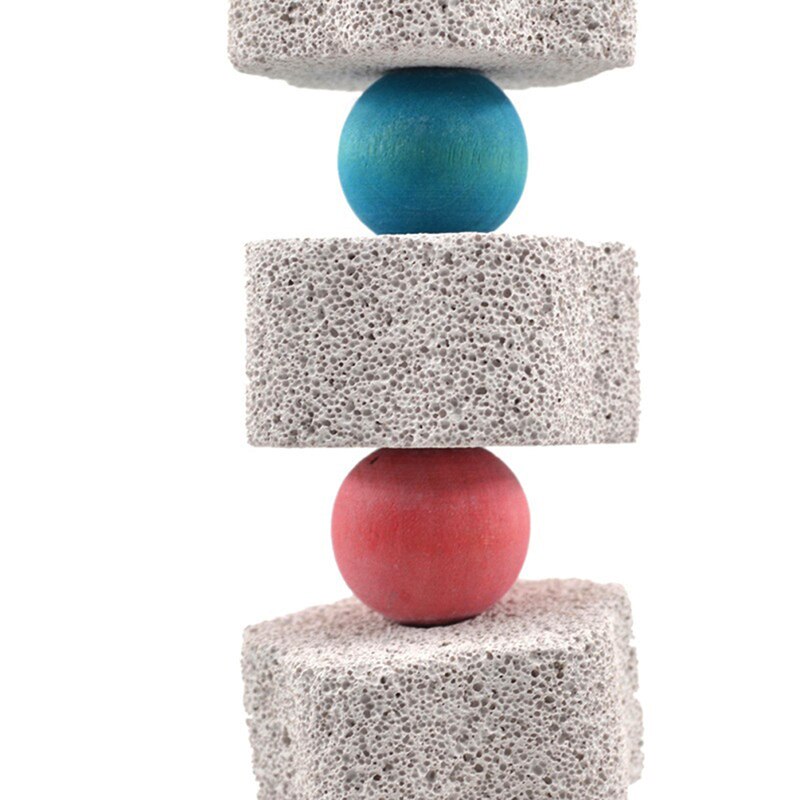 Parrot Hanging Chewing Toy 1/2Pcs Parrots Minerals Stone Molar Beak Trimmer Calcium Stone With Bell For Cockatiel African Grey