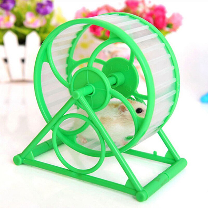 Hamster Exercise Wheel Assembled Plastic Small Pets Running Wheels Cage Toys For Sized Small Pet Hamsters Gerbil Mice Guinea Pig
