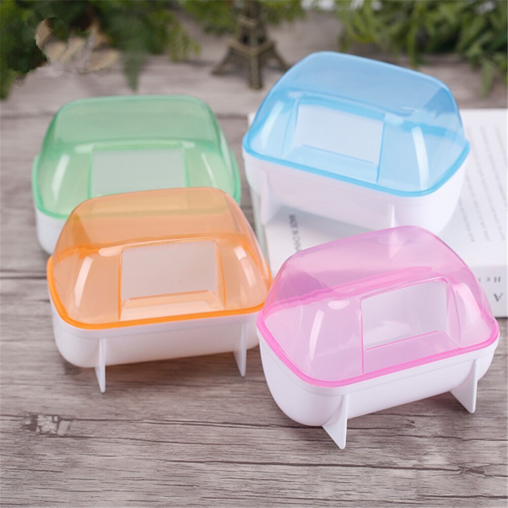 Small Pets Sand Bath Box Hamster Shower Sand Bathtub Rat Hamster Hideout Sand Bath Container For Lemming Chinchilla Gerbil