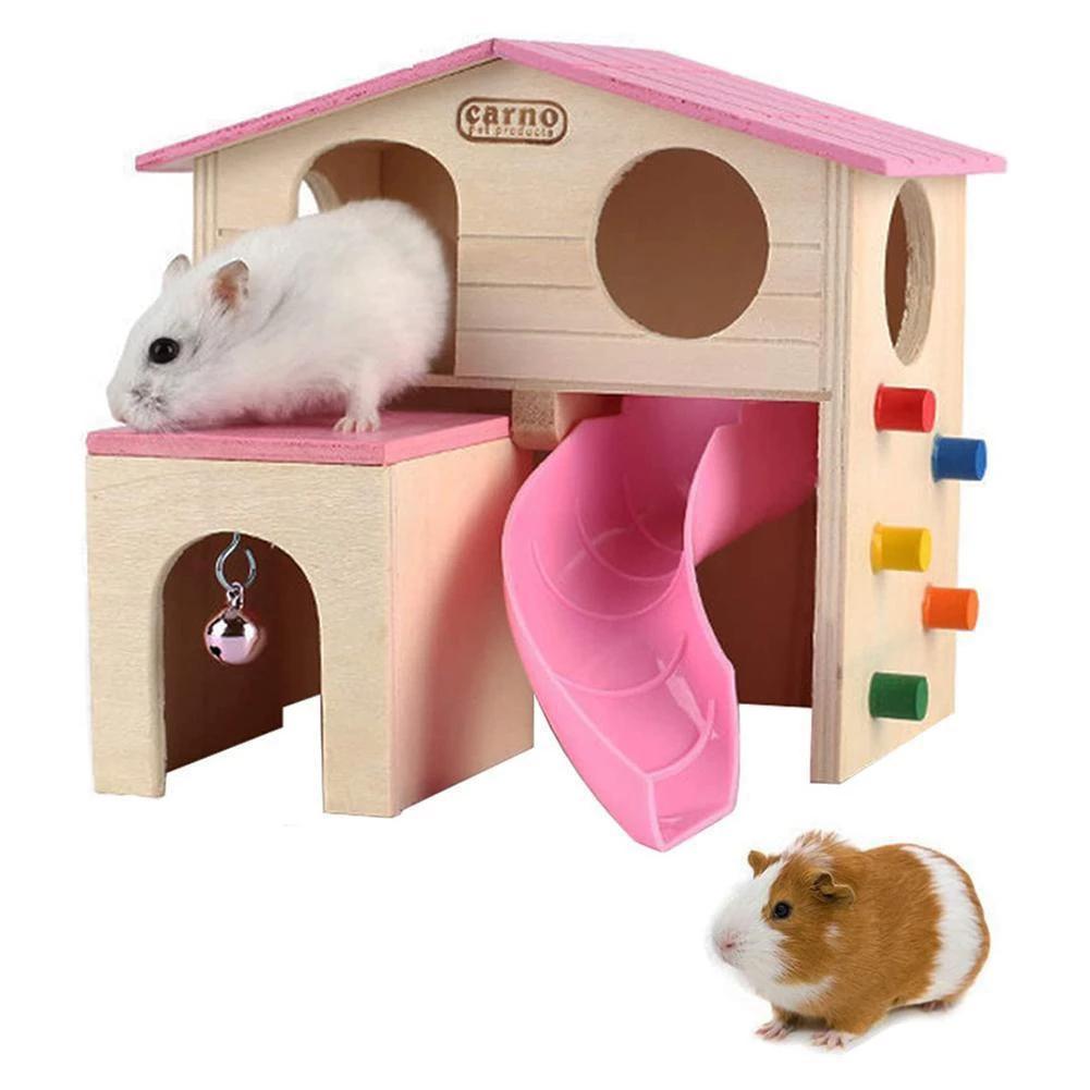 Wooden Pet Fun House Hamster Golden Hamsters Sleeping Nest House Pet Supplies