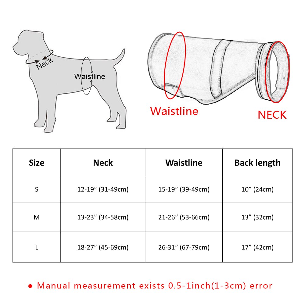 Reflective Dog Safety Vest Fluorescent High Visibility Dog Clothes Waterproof Luminous Pet Clothing for Small Medium Large Dogs