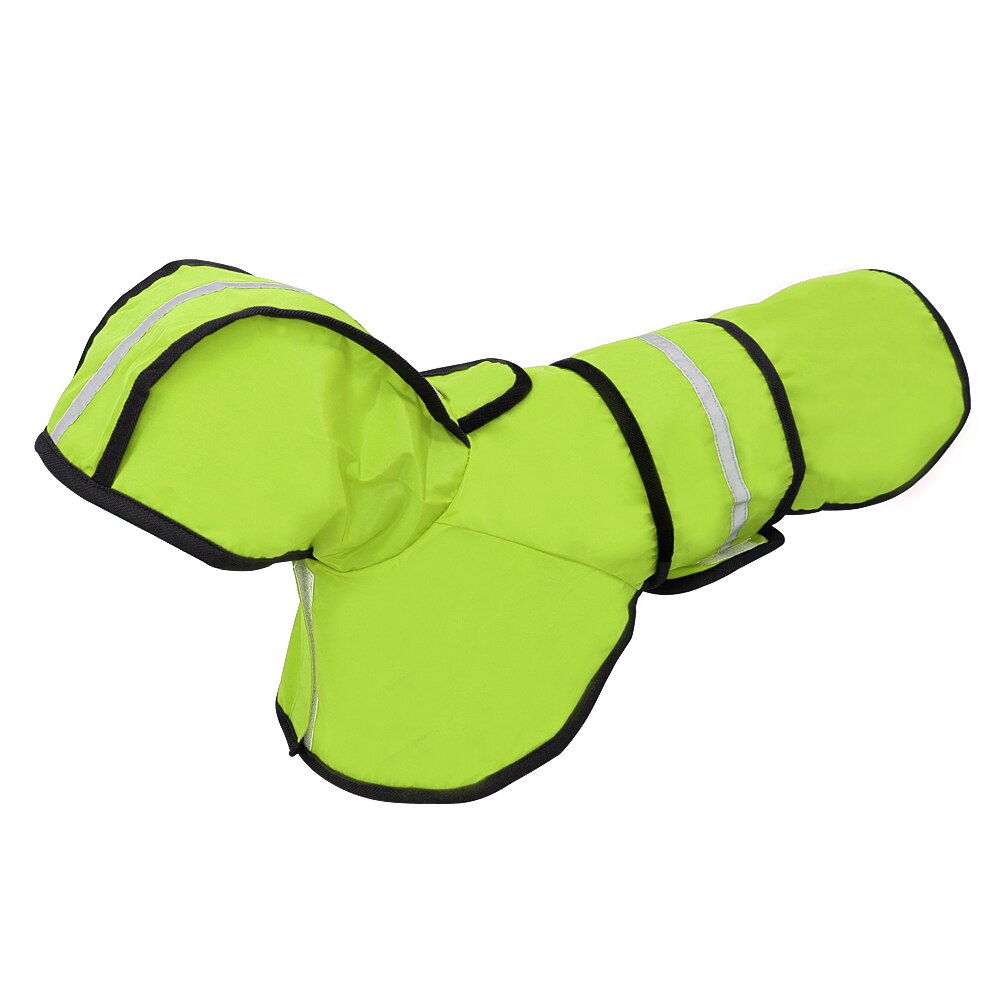 Dog Raincoat Reflective Rain Jacket Waterproof Pet Clothes Safety Rainwear For Pet Small Medium Dogs Puppy Doggy Green Red S-2XL