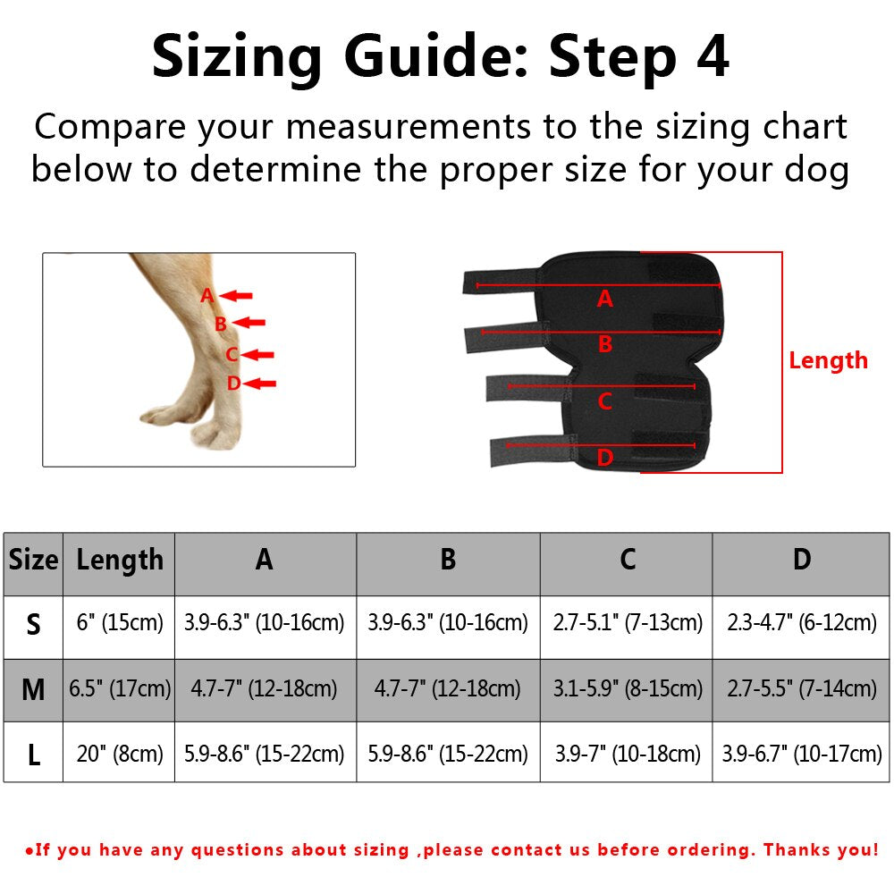 Dog Recovery Sleeve Knee Pad Large Dog Support Ankle Brace Breathable Hind Leg Hock Joint Wrap Injury Recover Dog Legs Protector