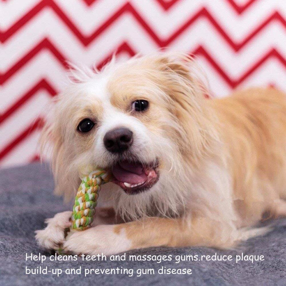 Dog Toys Rope Cotton Chew Tooth Cleaning Knot Ball Dog Toys Bite Resistant Pet Toys Ball For Small Medium Large Dog Interactive