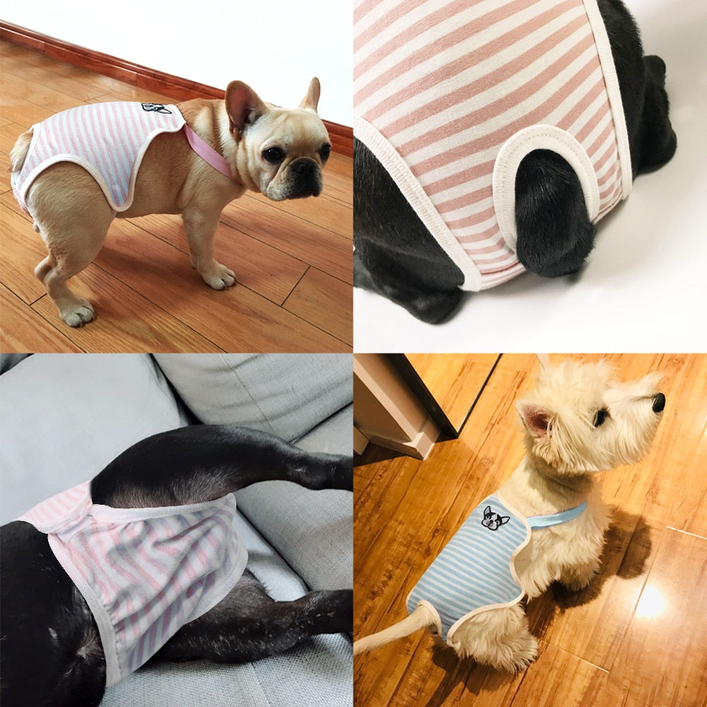 Cotton Pet Physiological Pants Underwear Dog Clothes Cat Dog Puppy Diaper Strap Briefs Female Dog Sanitary Panties Shorts