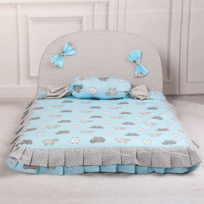 Candy Princess Dog Bed Dog House Nest Blue Pink Autumn Winter Pet Sofa Cushion Cover Car Mats For Little Small Animal Pets