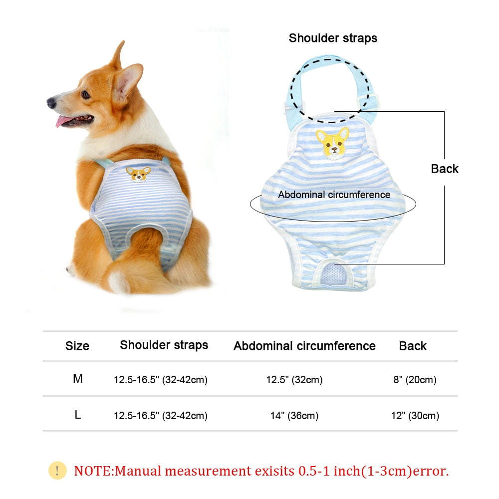 Cotton Pet Physiological Pants Underwear Dog Clothes Cat Dog Puppy Diaper Strap Briefs Female Dog Sanitary Panties Shorts
