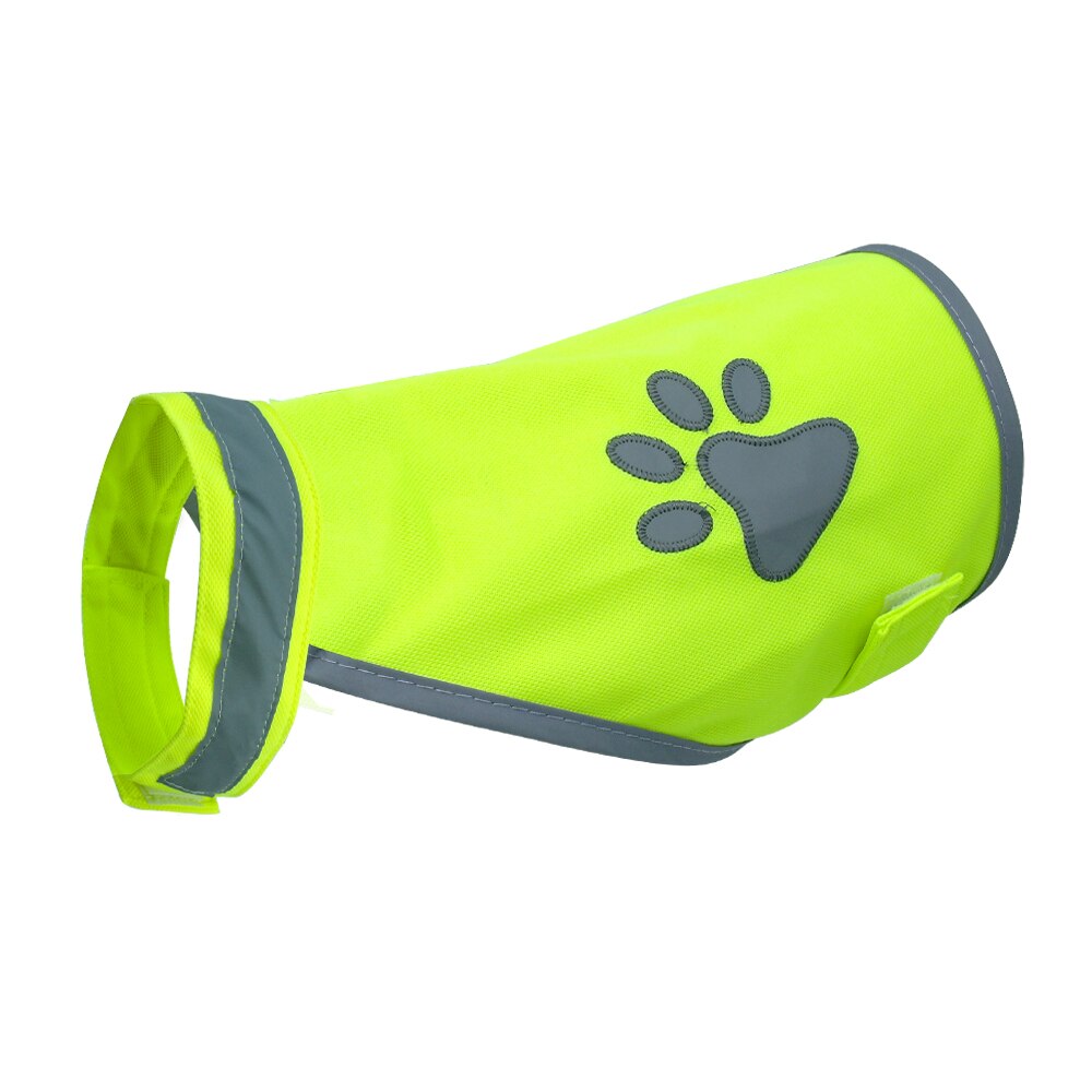 Reflective Super Visibility Dog Clothes Paw Print Dog Safety Vests Harness For Small Medium Large Dogs Outdoor Hiking Walking