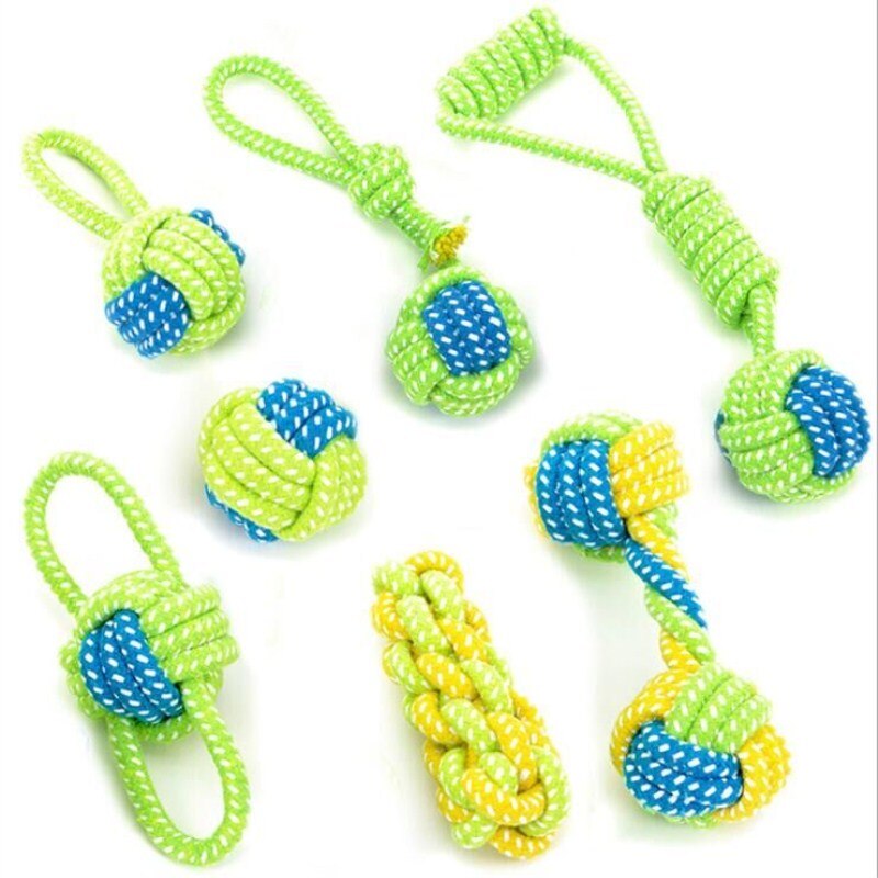 Dog Toys Rope Cotton Chew Tooth Cleaning Knot Ball Dog Toys Bite Resistant Pet Toys Ball For Small Medium Large Dog Interactive