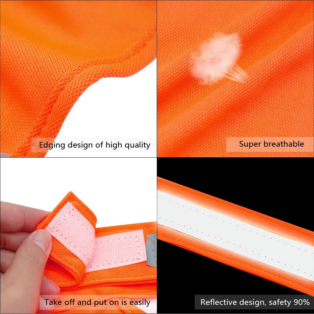 Reflective Dog Safety Vest Fluorescent High Visibility Dog Clothes Waterproof Luminous Pet Clothing for Small Medium Large Dogs