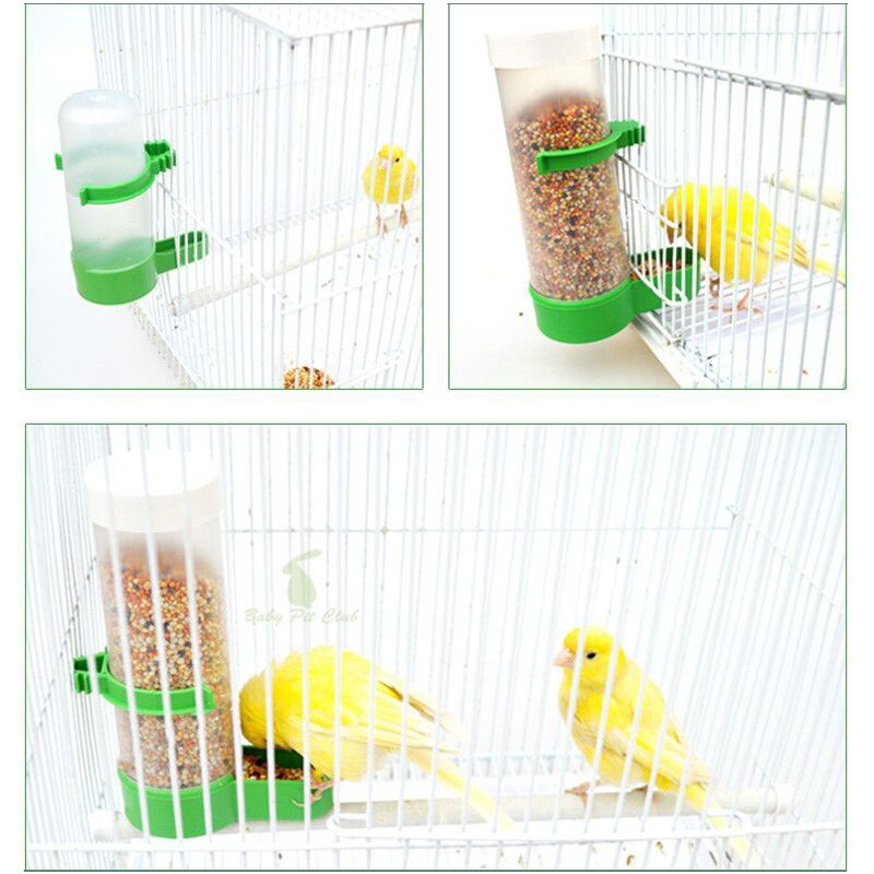 Bird Water Food Feeder Cage Automatic Parrot Drinker With Clip Food Water Dispenser For Parakeets Budgie Cockatiel Lovebirds