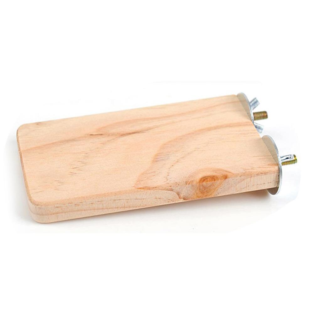 1pc Wooden Chinchilla Hamster Springboard Platform Squirrel Parrot Bird Standing Platform Wooden Pet Toy For Hamster Pet Parrot