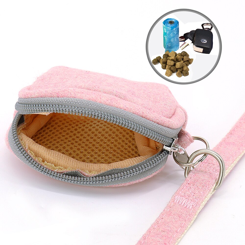 Soft Dog Harness Leash With Cute Bag Pet Puppy Cat Warm Mesh Vest Harness Walking Strap Adjustable For Small Medium Large Dogs