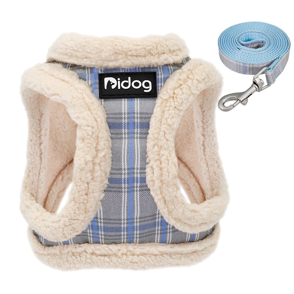 Winter Small Dog Harness Vest and Leash Set Cotton Comfortable Soft Puppy Dog Harness and Leads Cat Pet Harness for Small Dogs