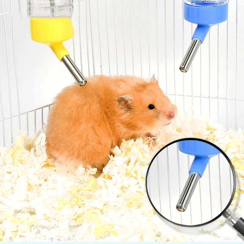 Hamster Drinker Pet Water Bottle Hanging Dispenser Feeder No Drip Chew Proof For Puppy Cat Rabbit Guinea Pig Small Animals