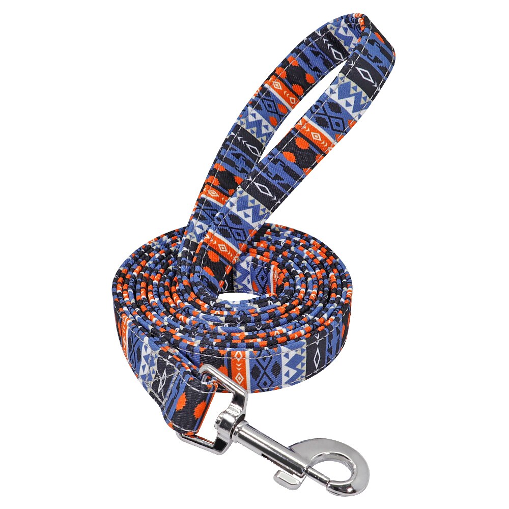Print Small Dog Leash Nylon Pet Puppy Walking Leash Lead Padded Running Training Leashes Rope 150cm For Small Medium Large Dogs