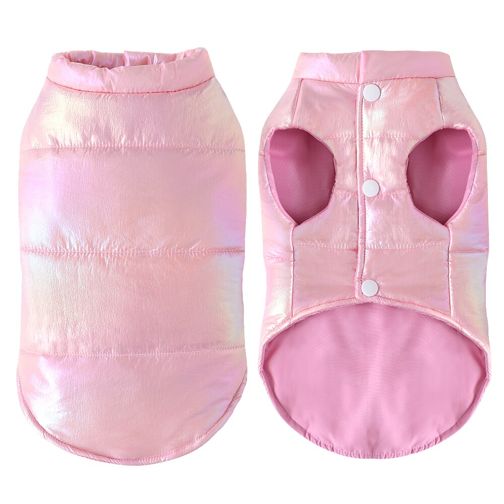 Pink Small Dog Cat Clothes Vest Winter Waterproof Pet Clothing Jacket Warm Puppy Coat Dog Outfit For Small Dogs Cats Chihuahua
