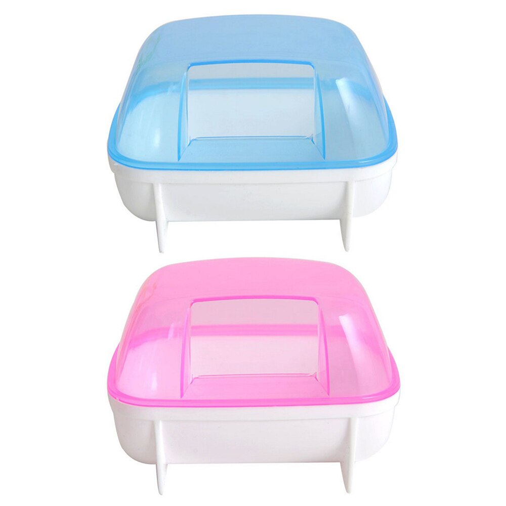 Small Pets Sand Bath Box Hamster Shower Sand Bathtub Rat Hamster Hideout Sand Bath Container For Lemming Chinchilla Gerbil