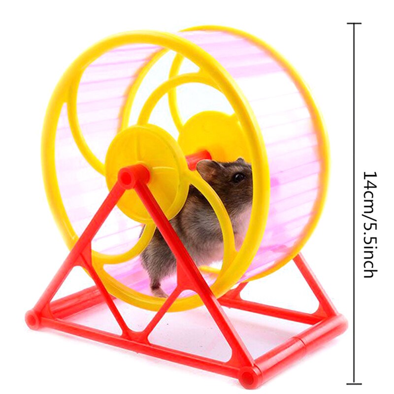 Hamster Exercise Wheel Assembled Plastic Small Pets Running Wheels Cage Toys For Sized Small Pet Hamsters Gerbil Mice Guinea Pig