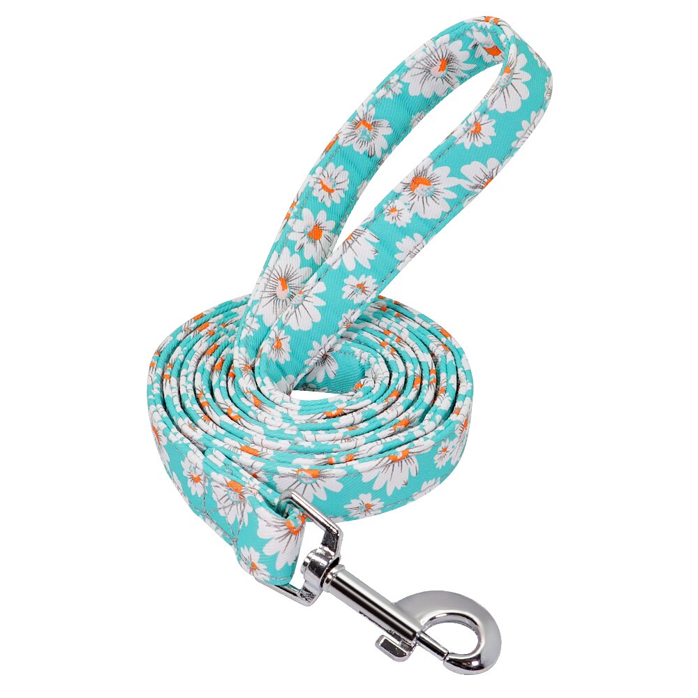 Print Small Dog Leash Nylon Pet Puppy Walking Leash Lead Padded Running Training Leashes Rope 150cm For Small Medium Large Dogs