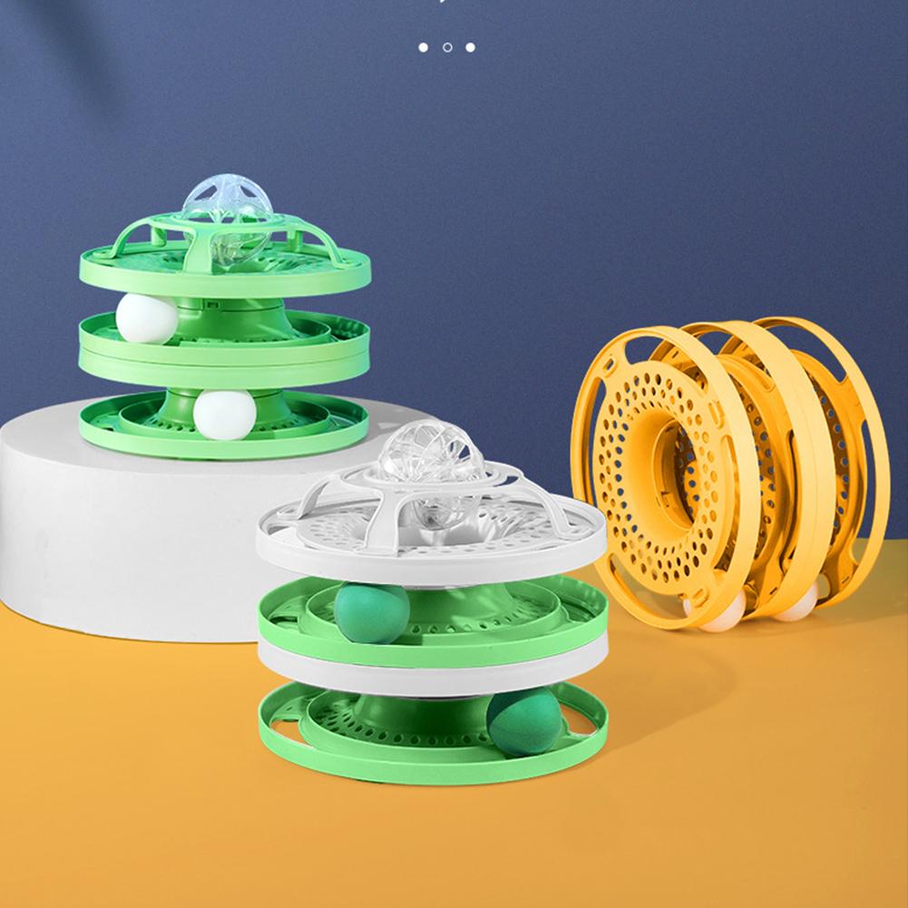 Cat Turntable Tracks Toy Multistory Tower Interactive Magic Glowing Balls Cats Indoor Chasing Exercising Game Funny Puzzle Toys