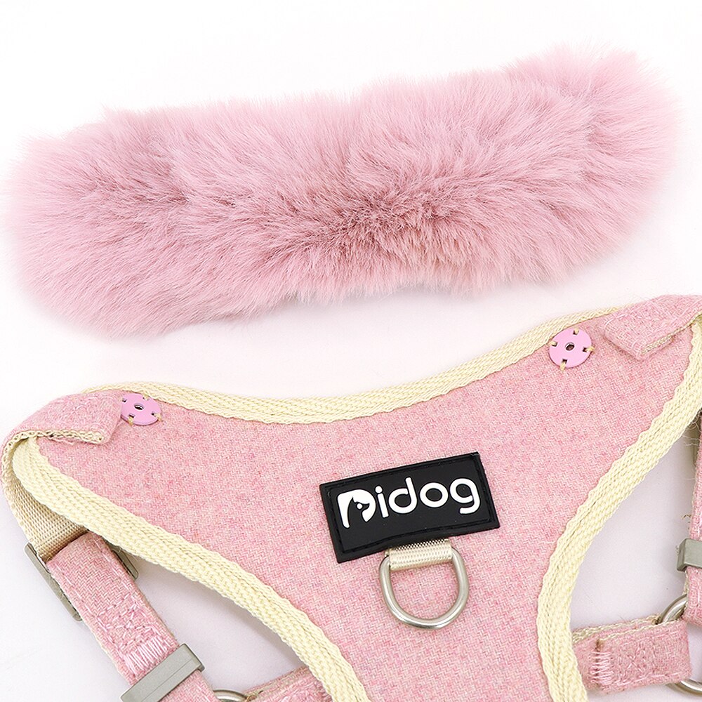 Soft Dog Harness Leash With Cute Bag Pet Puppy Cat Warm Mesh Vest Harness Walking Strap Adjustable For Small Medium Large Dogs