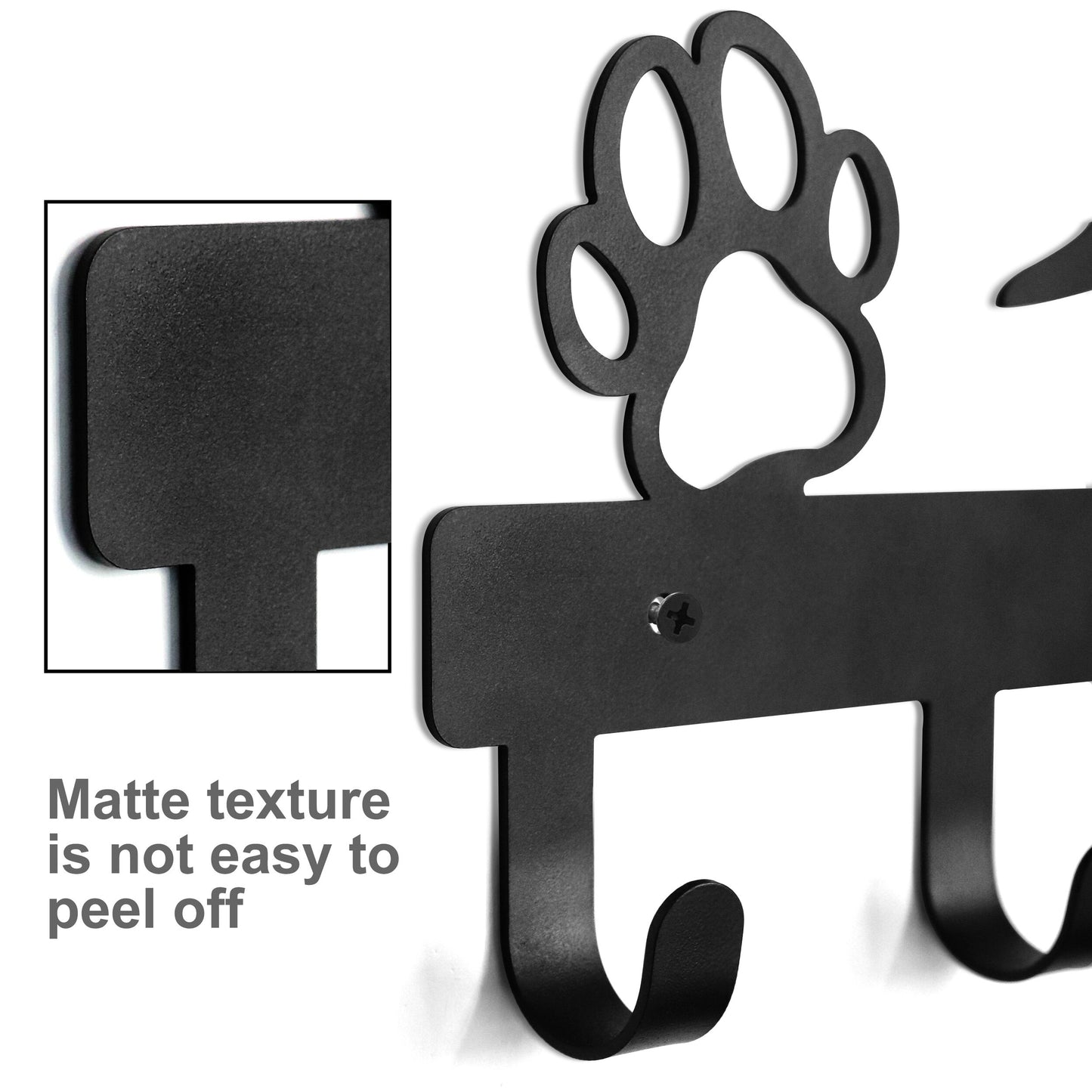 5/7 Hooks Metal Dog Leash Hanger Hook Wall-mounted Pet Toy Rack Key Rack Holder Storage Rack Hook Free Screws Pet Accessories